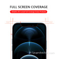 Protecteur d'écran en verre trempé à couverture complète pour iPhone